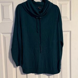 Teal Cowl Neck Sweater